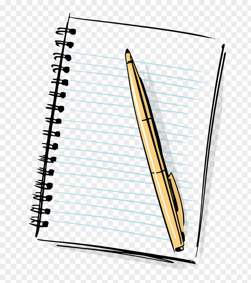 Notebook Paper Cartoon Pen PNG