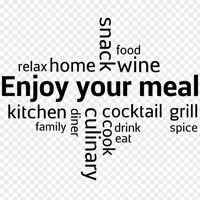 Enjoy Your Meal Sticker Text Brand Cuisine Tiramisu PNG