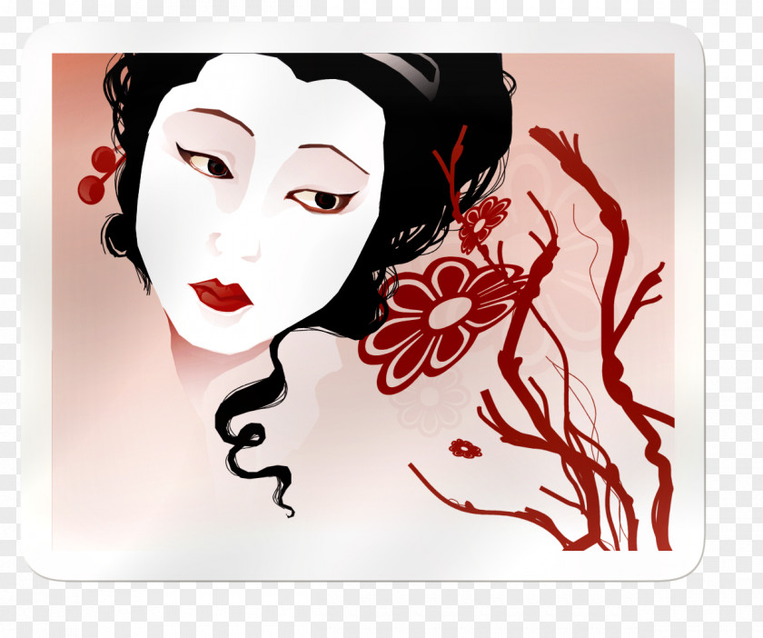Japanese Paper Clip Geisha Drawing Make-up Maiko PNG