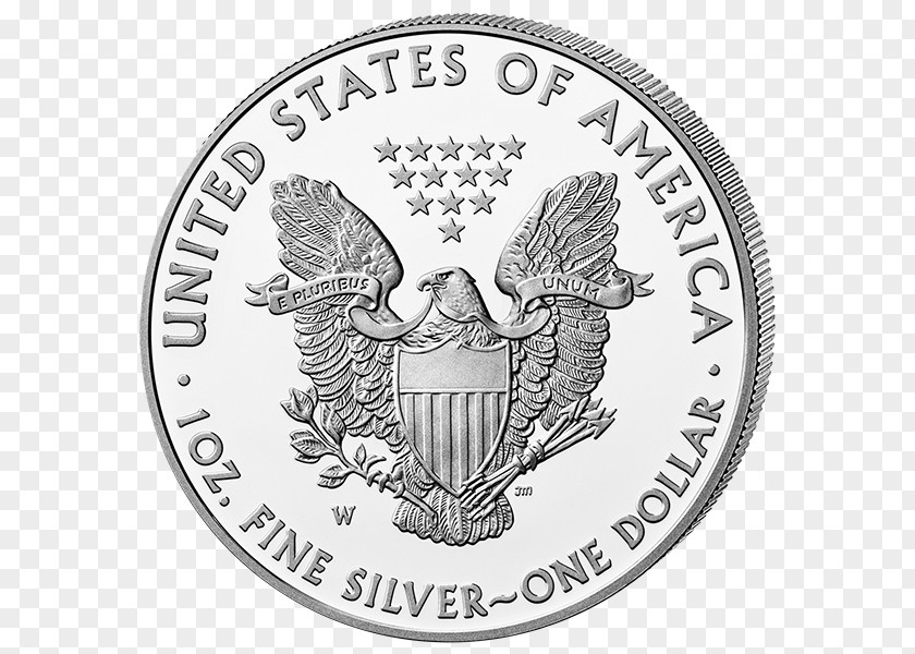 Eagle West Point Mint American Silver United States Proof Coinage PNG