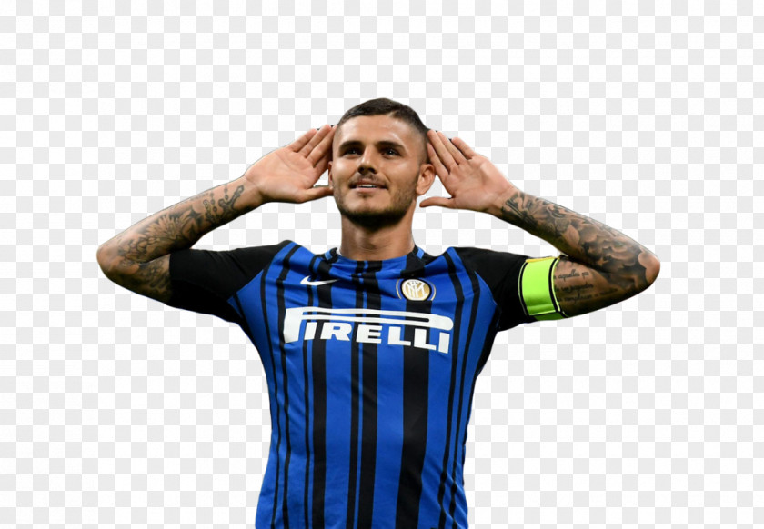 Icardi Inter Milan Football Player Rendering T-shirt Render 2018 PNG