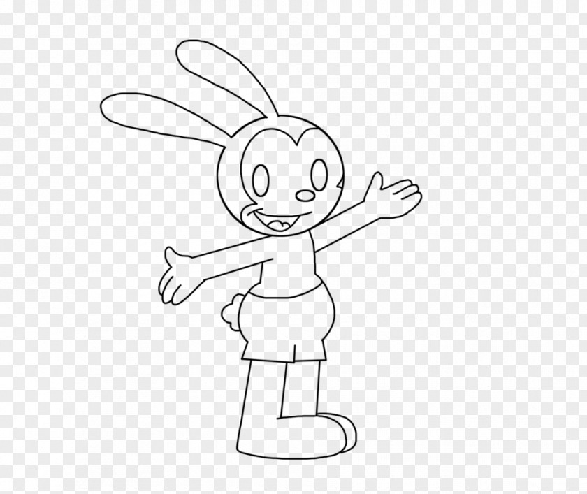 Oswald The Lucky Rabbit Drawing Line Art PNG