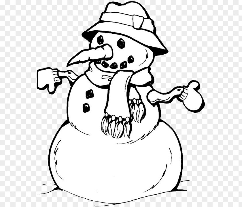 Snowman Coloring Book Image Christmas Day Child PNG