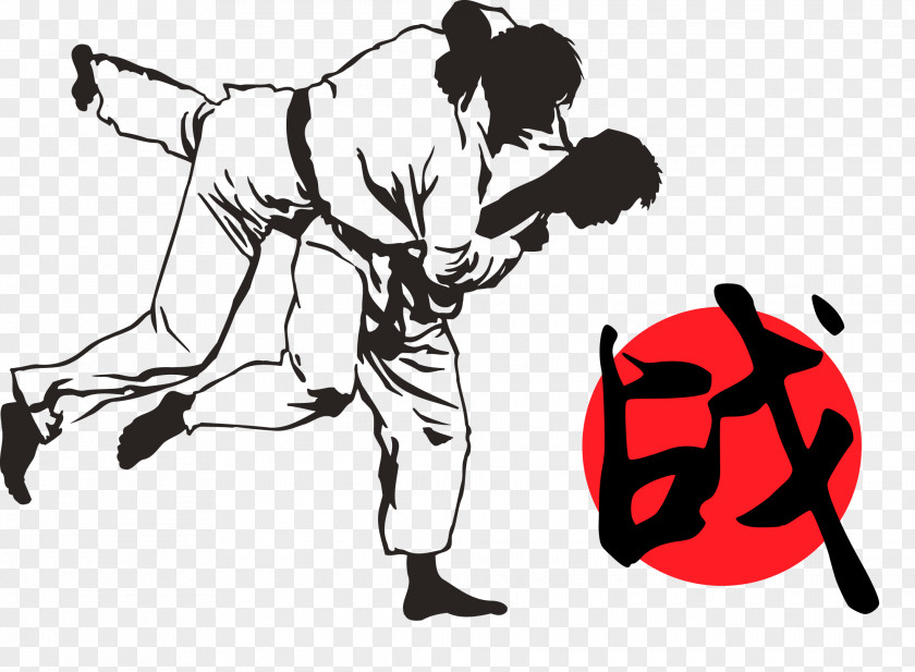 Japanese Vector Brazilian Jiu-jitsu Jujutsu T-shirt Judo PNG