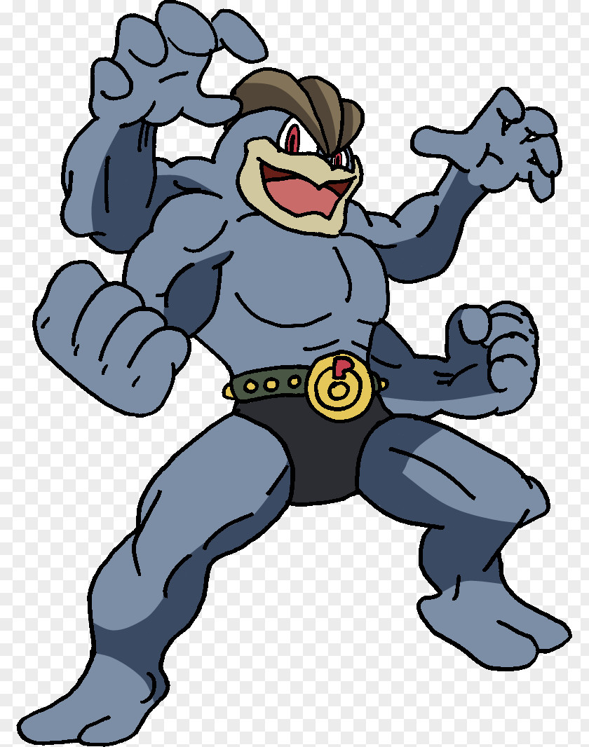 Funny Strong Arm Muscles Pokémon Red And Blue Yellow Machamp Machoke PNG