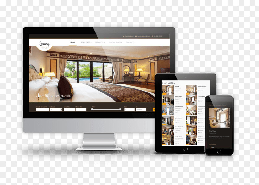 Luxury Hotel Template Joomla VirtueMart WordPress PNG