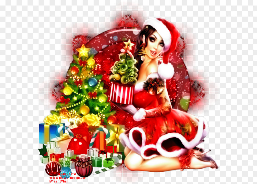 Sonar Christmas Ornament Santa Claus Candy Cane Tree PNG
