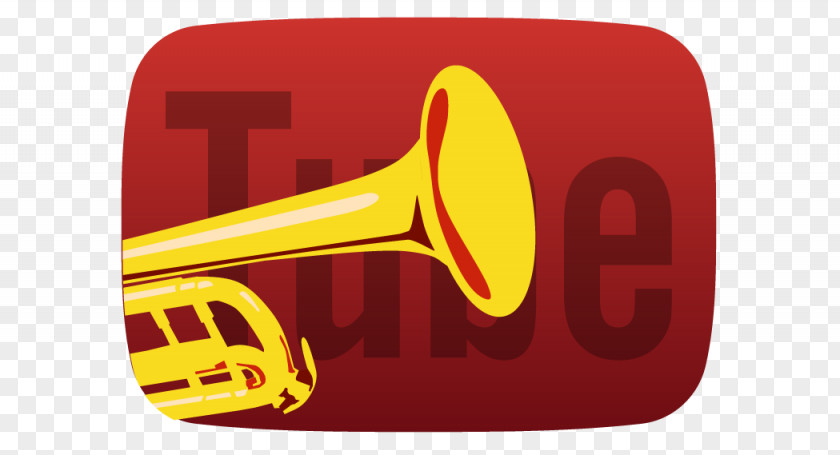 Youtube Trumpet Mellophone Brass Instruments Logo PNG