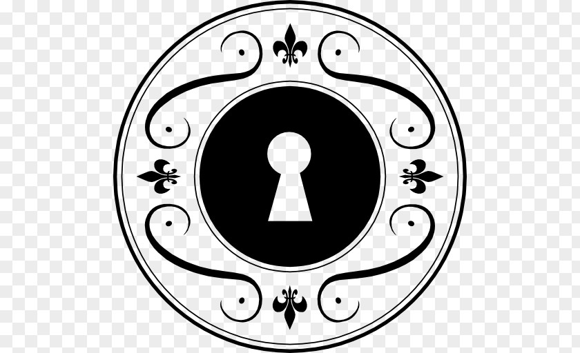 Circle Keyhole Shape Lock PNG