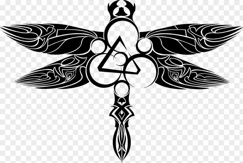 Dragonfly Tattoo Drawing Symbol Stencil PNG