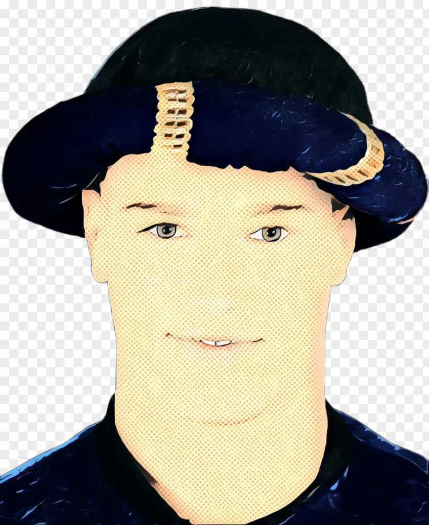 Cowboy Hat Fedora Cobalt Blue Forehead PNG