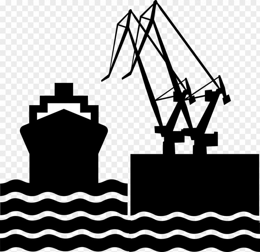 Crane Port Dock Ship Clip Art PNG