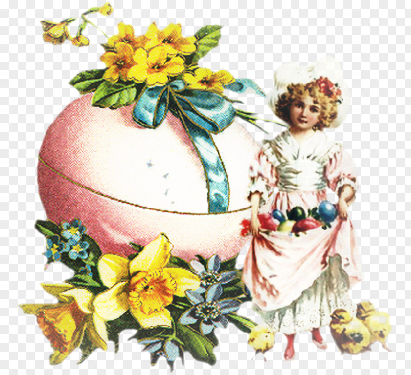 Floral Design Cut Flowers Easter Character PNG