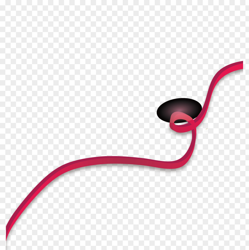 Vector Red Ribbon Headphones Magenta Clip Art PNG