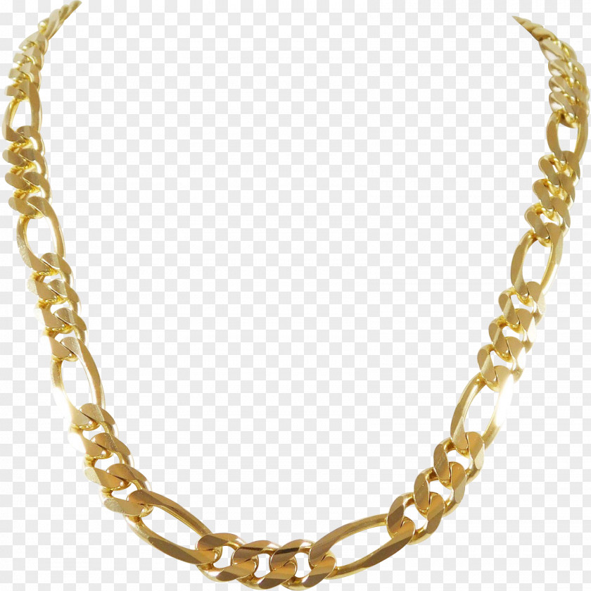 Chain Figaro Jewellery Necklace Gold PNG