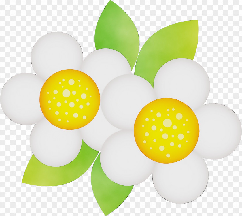 Golf Ball Flower Watercolor Background PNG