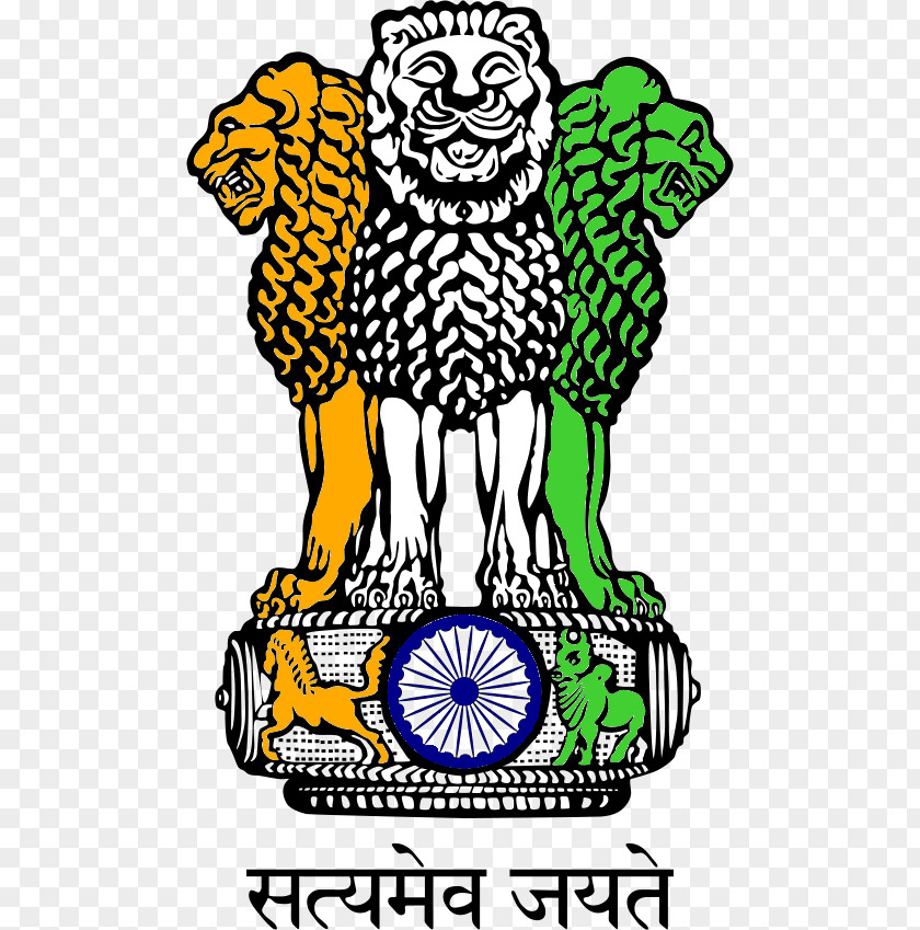 Indian Flag Sarnath Lion Capital Of Ashoka Pillars Varanasi State Emblem India PNG
