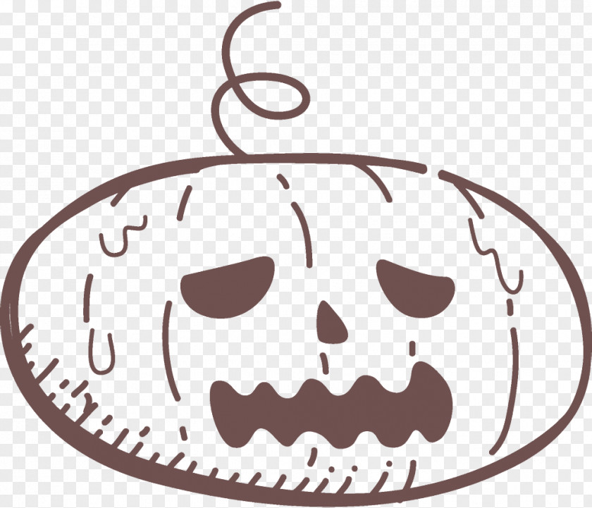 Line Art Ornament Jack-o-Lantern Halloween Pumpkin Carving PNG