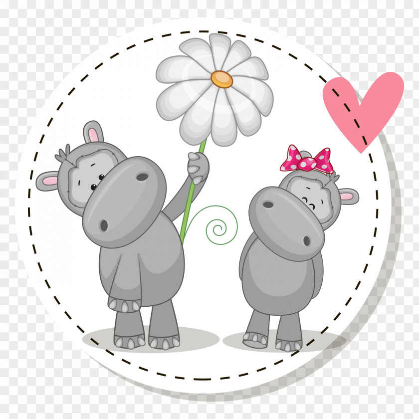 Lovely Hippo Hippopotamus Cartoon Stock Photography Illustration PNG