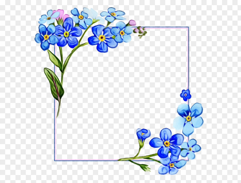Petal Bluebonnet Watercolor Wreath Flower PNG