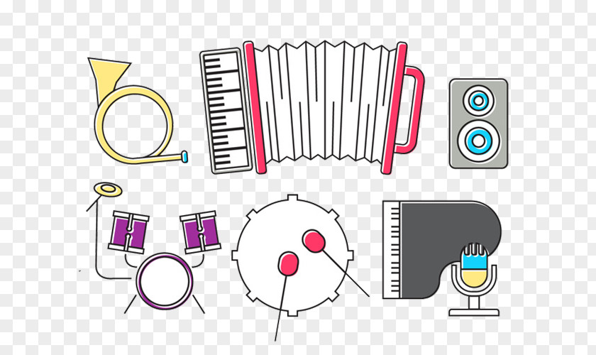 Stereo Microphone Drum Accordion Musical Instrument PNG