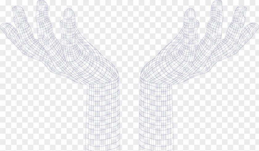Two Handed Technology White Black Pattern PNG