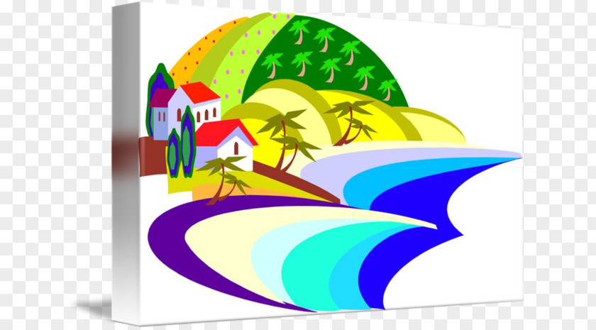 Beach Scene Line Clip Art PNG