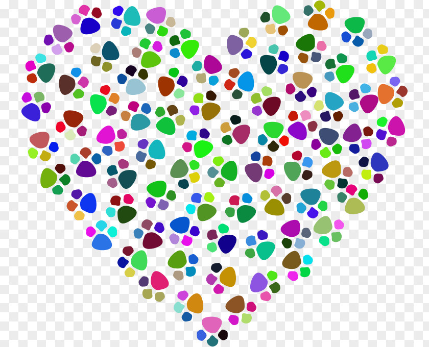 Colorful Posters Paw Cat Printing Heart Clip Art PNG
