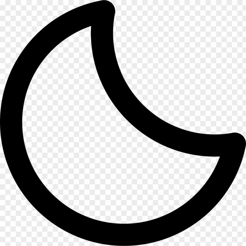 Moon Crescent Lunar Phase Outline Of The Shape PNG