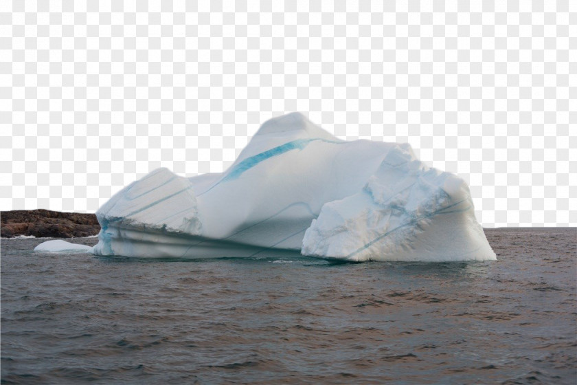 White Floating Iceberg Disko Island Bay PNG