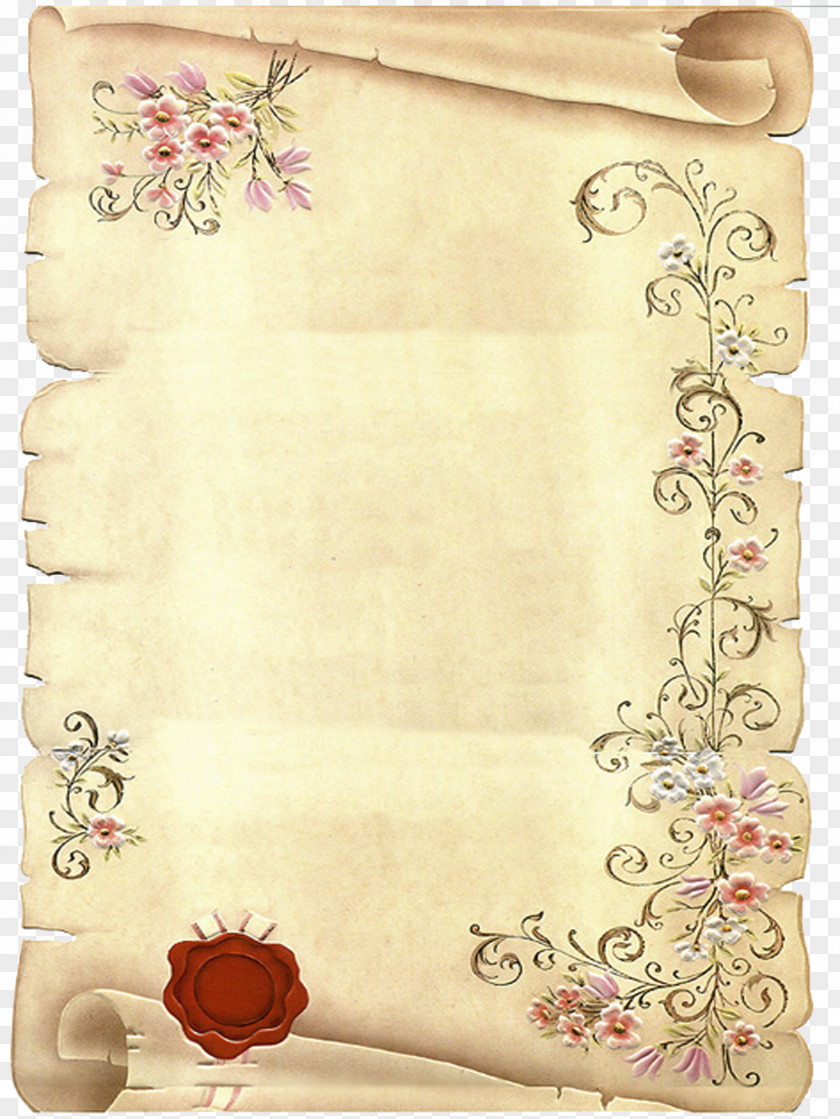 Poem Parchment Paper Printing Letter Envelope PNG