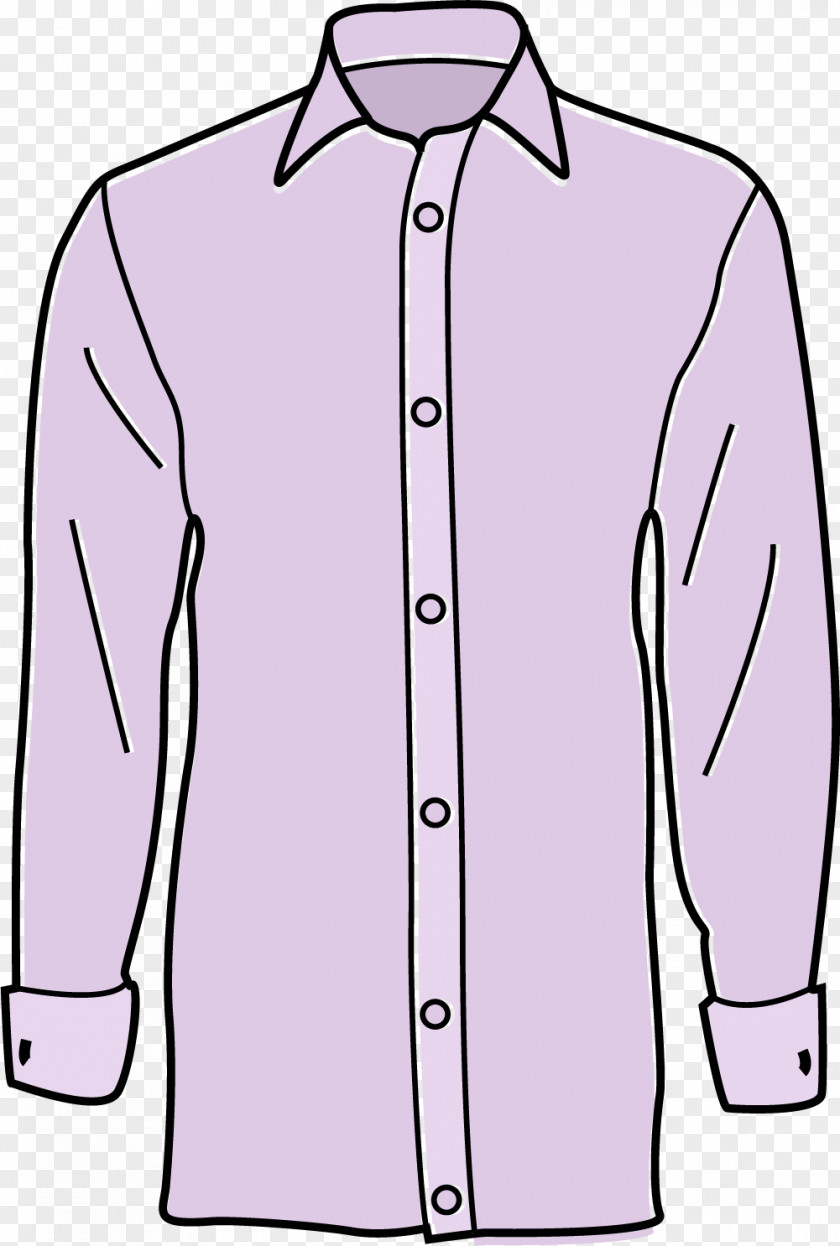 Purple Shirt Dress T-shirt Sleeve Collar PNG