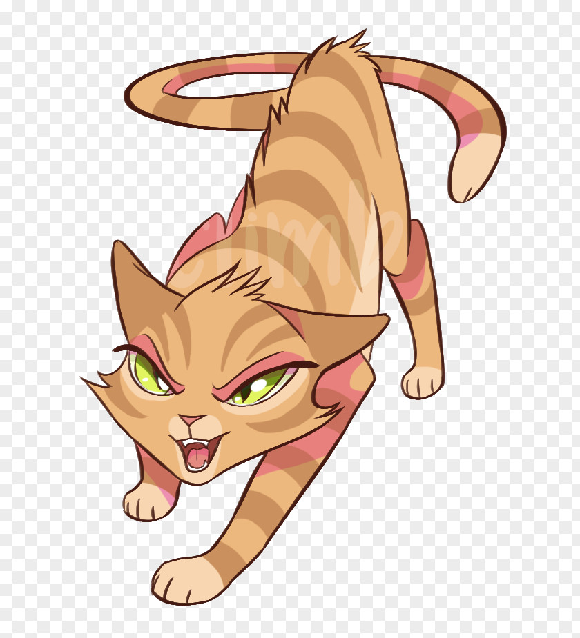 Climbing Tiger Cat Kitten Warriors Sandstorm Drawing PNG