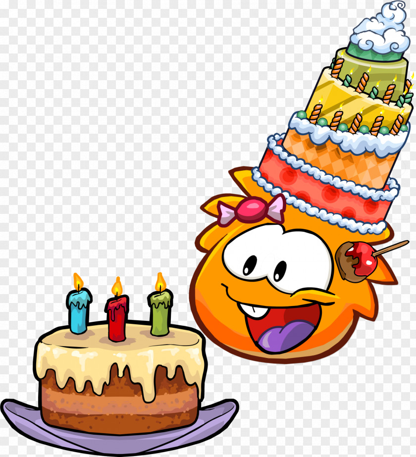 Happy Birthday Cake Club Penguin Party Hat Clip Art PNG