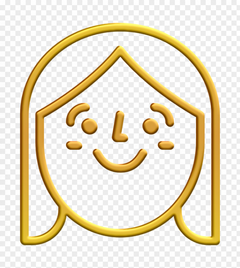 Woman Icon Happy People Outline PNG