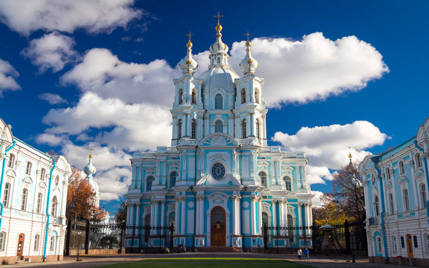 Cathedral Smolny Institute Peterhof Palace Convent Baroque Architecture PNG