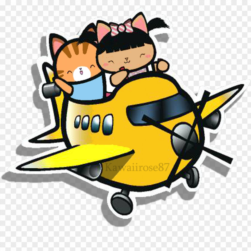 Cute Airplane Cartoon Vehicle Recreation Clip Art PNG