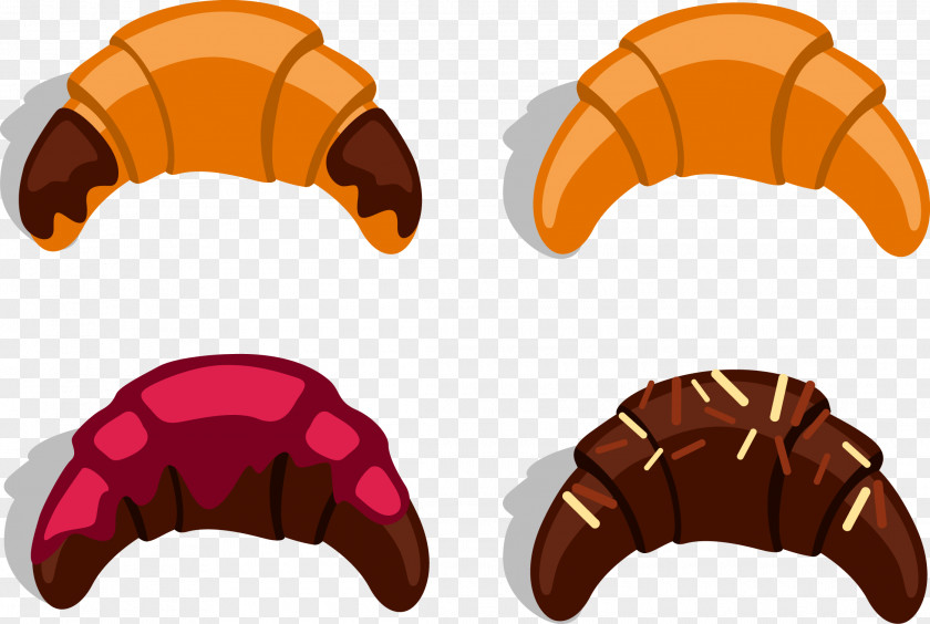 Croissant Bread Bun Dessert PNG