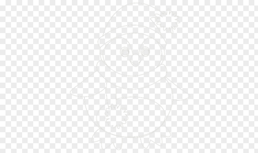 Penguin Christmas Line Art Visual Arts Sketch PNG