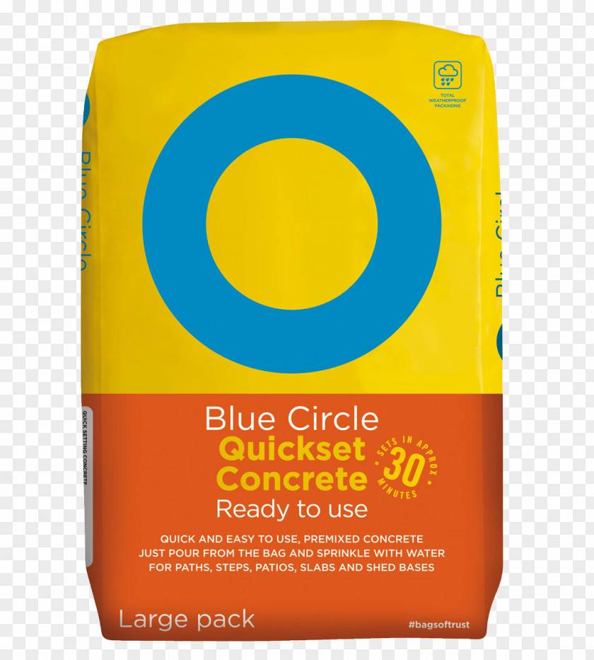 Blue Circle Concrete Quick Set Cement Brand Product PNG