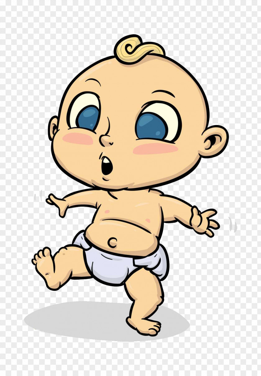 Cartoon Baby Surprise Infant Walking Clip Art PNG