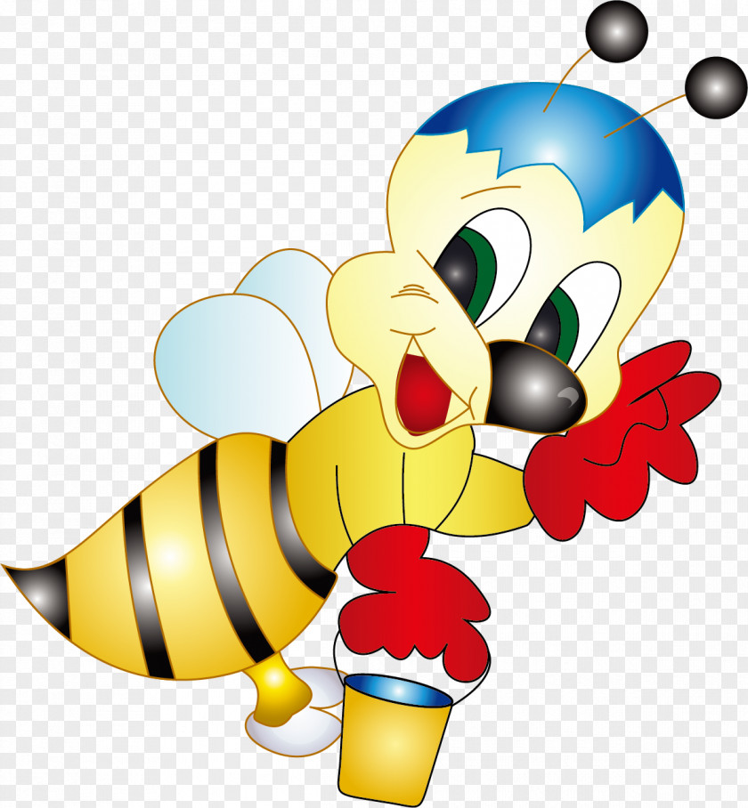 Cartoon Bee Honey Clip Art PNG