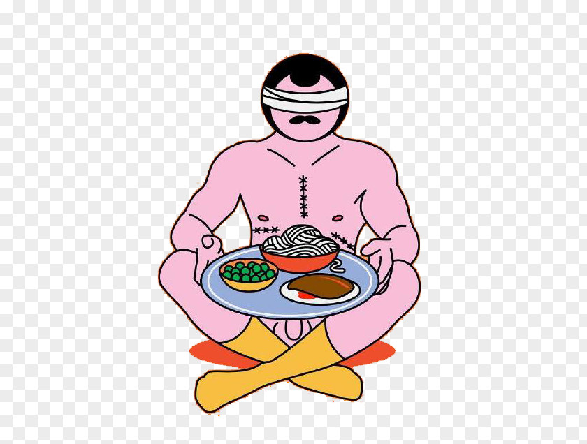 Cartoon Man Eating Clip Art PNG