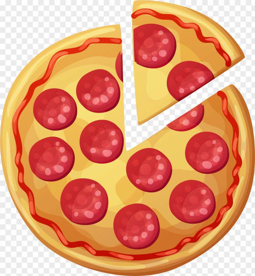 Cartoon Pizza Pattern Italian Cuisine Fast Food Pepperoni PNG