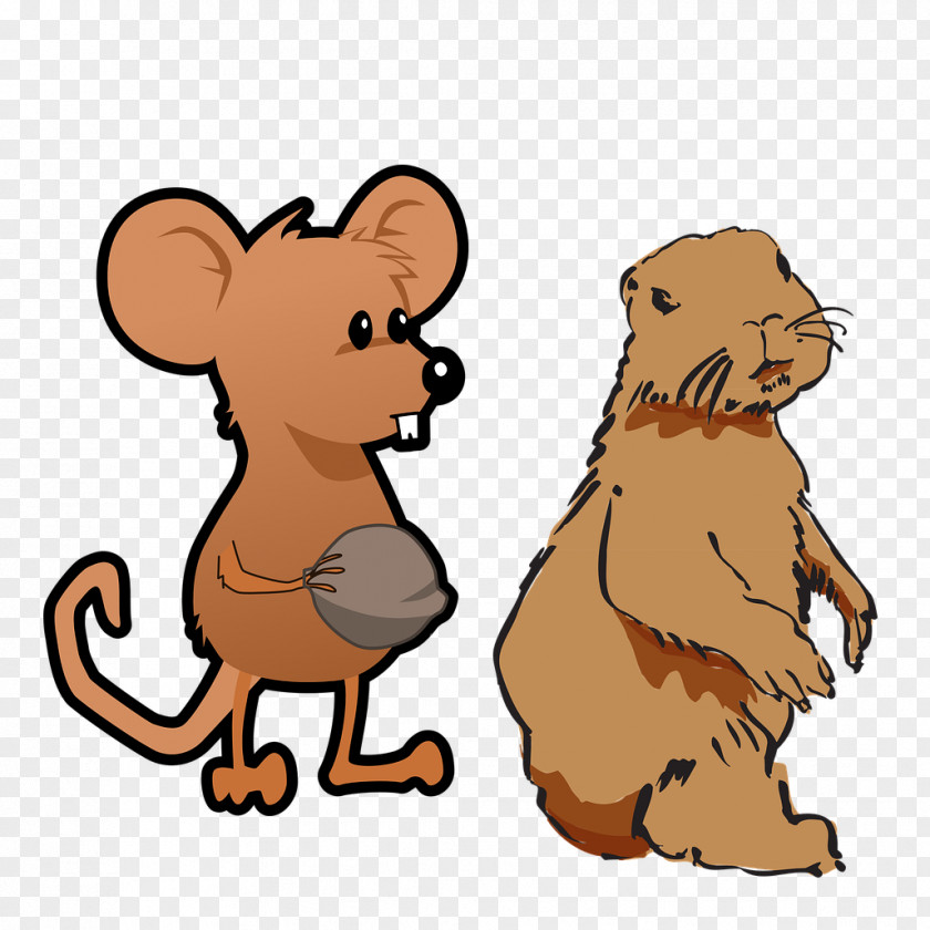 Two Lovely Meng Pet Rat Brown Rodent Mouse Laboratory Black PNG