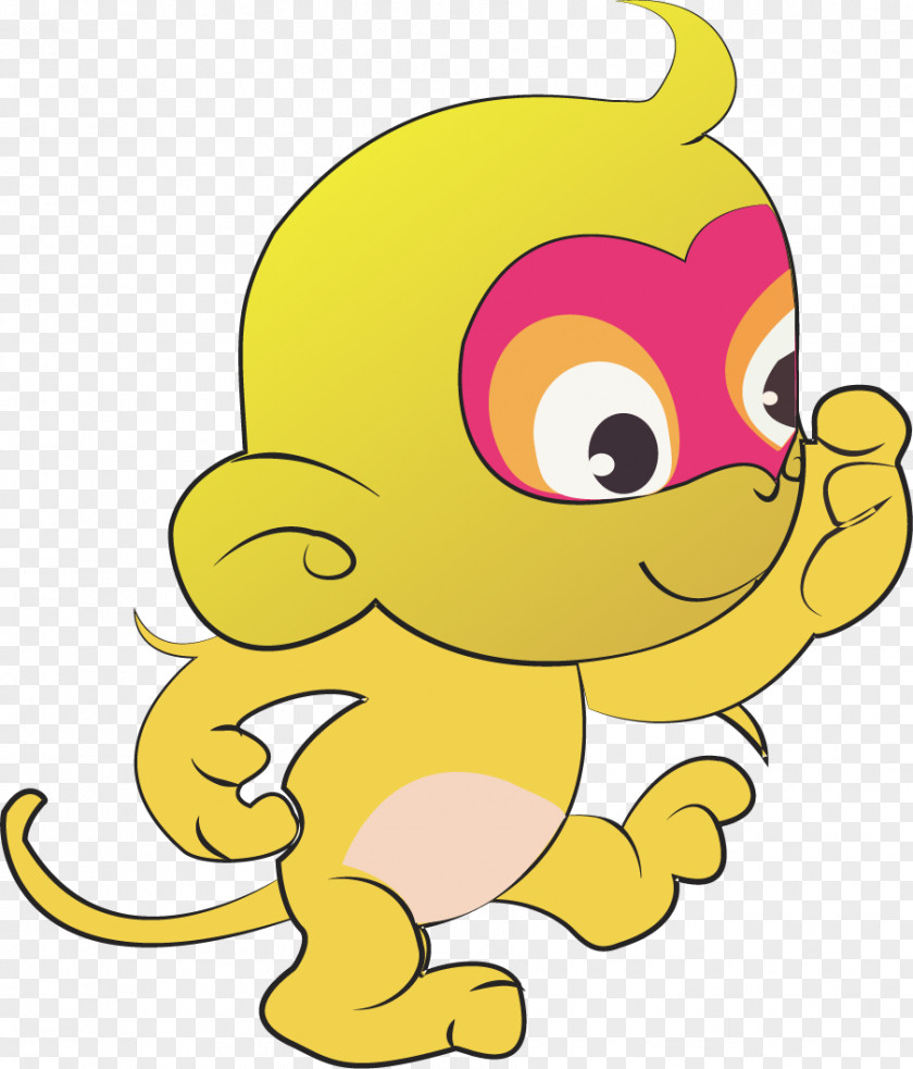 Cartoon Hand Painted Zodiac Monkey Drawing PNG