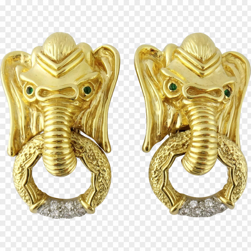 Gold Earring Jewellery Diamond Vintage Clothing PNG