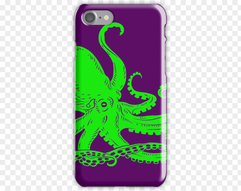 Octopus Ball Mobile Phone Accessories Green Sticker Magenta PNG
