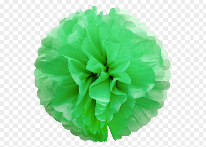 Wedding Pom-pom Paper Green Color PNG