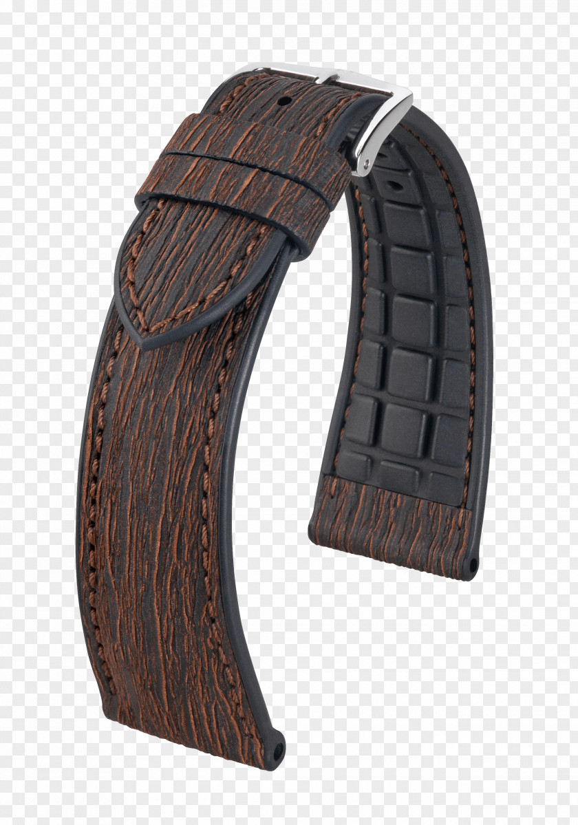 Barking Watch Strap Leather Black Bracelet PNG